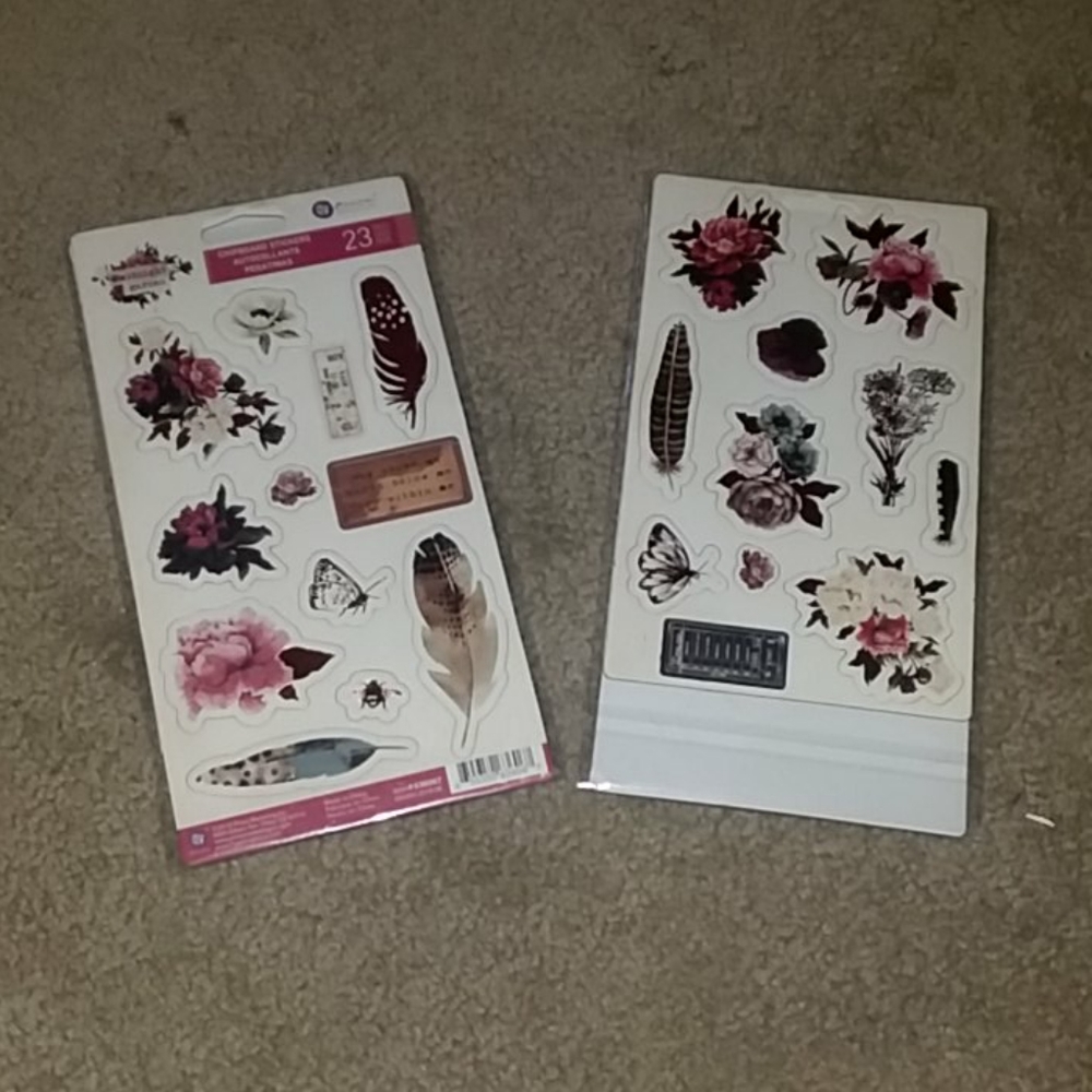 💙 2 pack - Midnight Garden Chipboard Stickers
